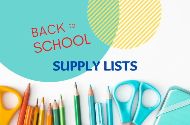 2025-2026 Supply Lists by Grade
